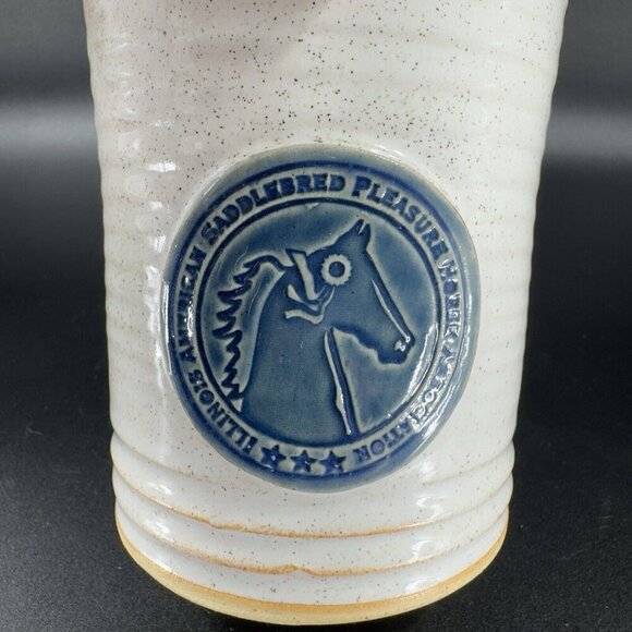 Stone Pony Pottery Single Tumbler Cup Drinking Mug Signed Illinois American Cup - Picture 5 of 10